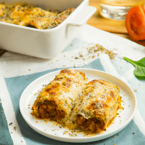 Canelones de espinacas