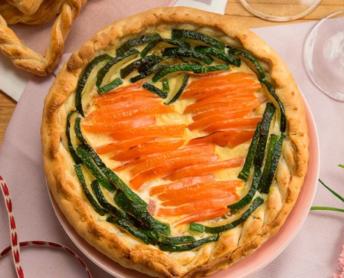 Tarta de San Valentín salada