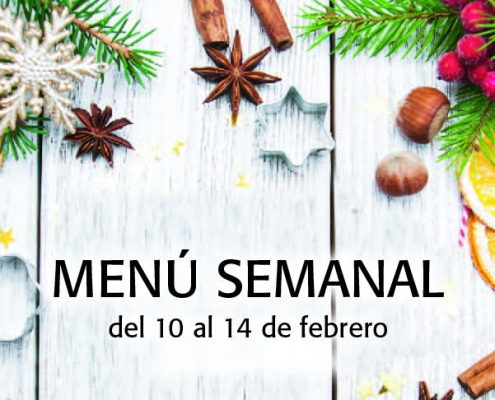 Menu semanal del 10 al 14 de febrero