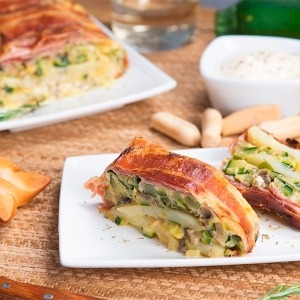 Pastel de patatas y bacon