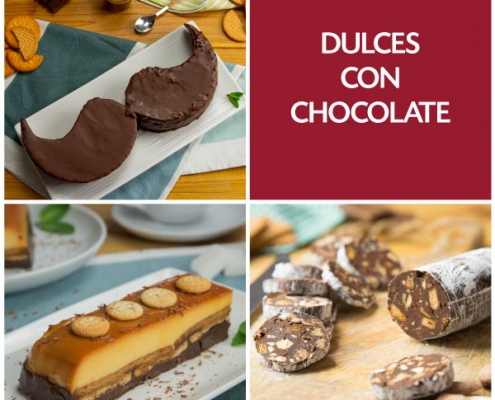 Dulces con chocolate