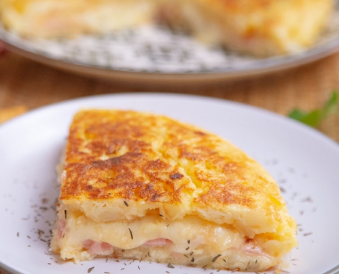 Tortilla de patatas estilo sándwich