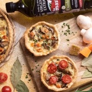 Quiche de setas y calabaza