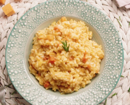 Arroz con calabaza y verduras