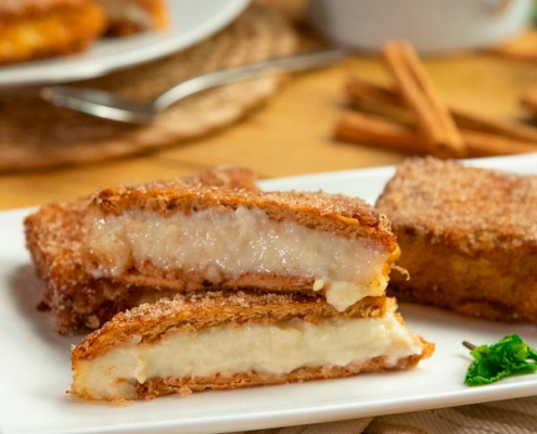 Leche frita con galletas