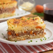 Pastel de arroz y carne picada