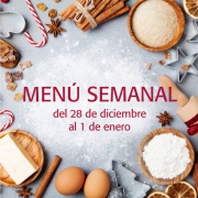 Menú semanal del 28 de dic. al 1 de enero