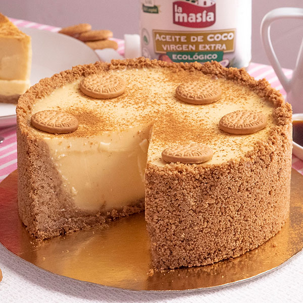 Tarta de natillas y galletas