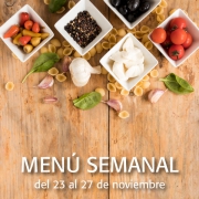 Menú semanal del 23 al 27 de noviembre