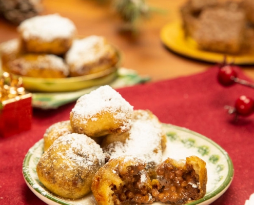 Buñuelos de turrón de chocolate