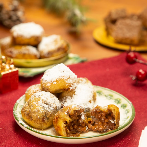 Buñuelos de turrón de chocolate. Recetas económicas de Navidad