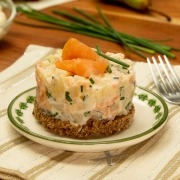 ensaladilla de salmon y pera