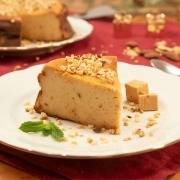 Tarta de queso y turrón