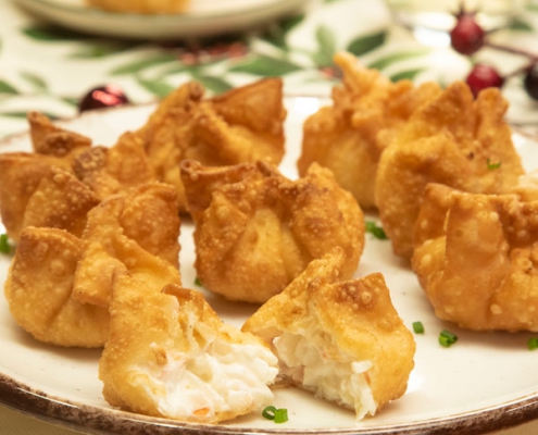 Wonton fácil de cangrejo