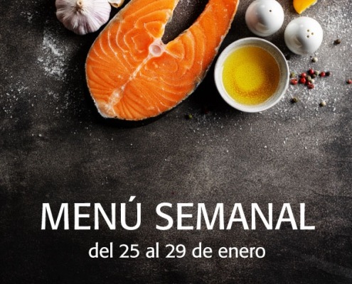 Menú semanal del 25 al 29 de enero