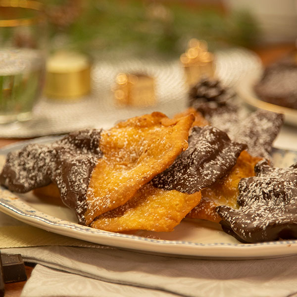 Orejas de Navidad con chocolate