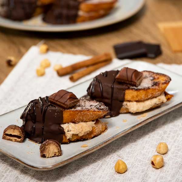 Torrijas de crema de avellanas