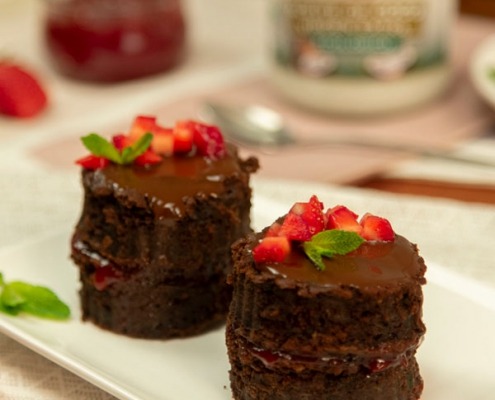 Pastelitos de chocolate y calabacín