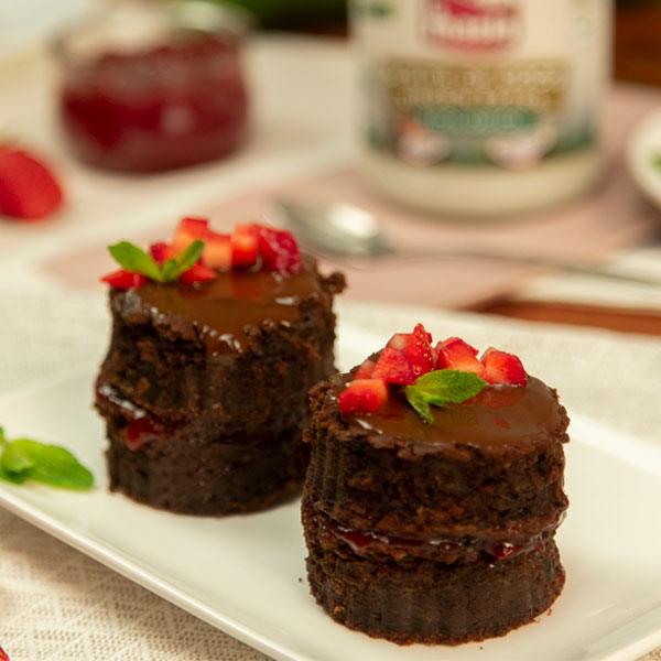 Pastelitos de chocolate y calabacín