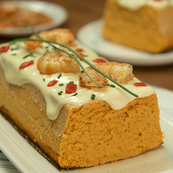 Pastel de merluza y langostinos