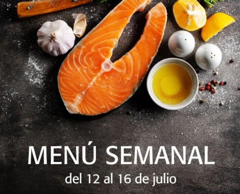 Menú semanal del 12 al 16 de julio