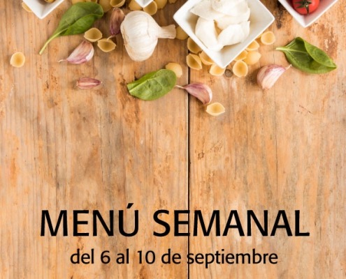 Menú semanal del 6 al 10 de agosto