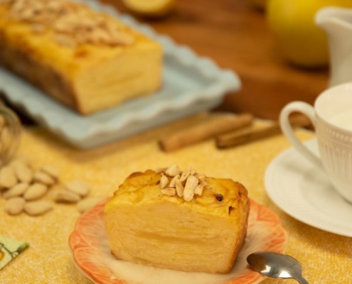 Tarta de manzana con almendras