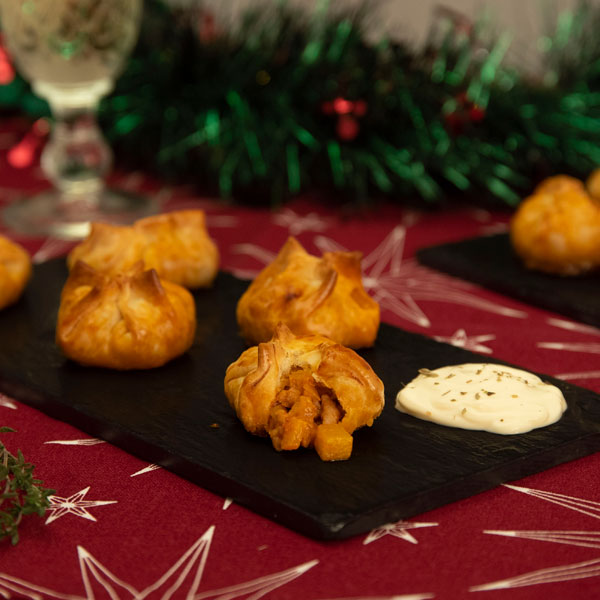 Saquitos de carne y calabaza. Recetas económicas de Navidad