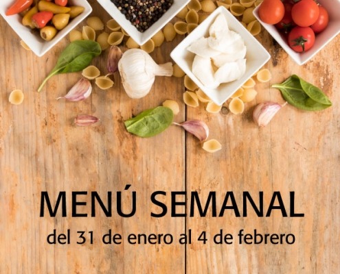 menú semanal del 31 de enero al 4 de febrero