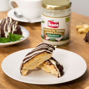 Palmera de chocolate y crema