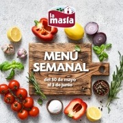 Menú semanal del 30 de mayo al 3 de junio