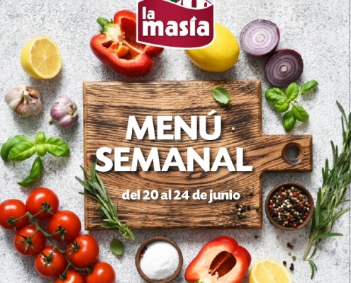 Menú semanal del 20 al 24 de junio