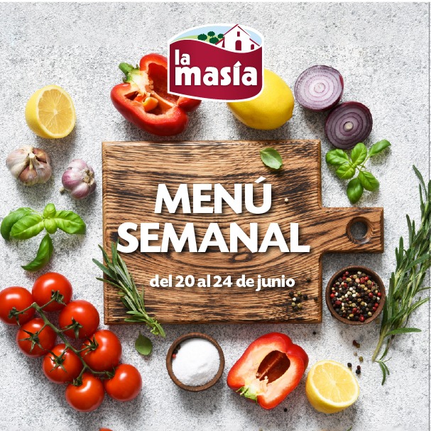 Menú semanal del 20 al 24 de junio