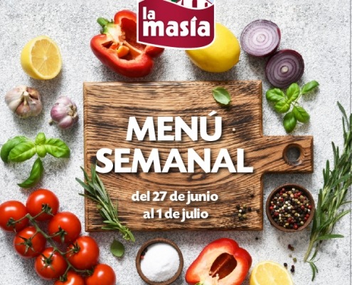Menú semanal del 27 de junio al 1 de julio