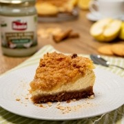 Tarta de queso y manzana