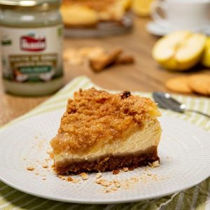 Tarta de queso y manzana