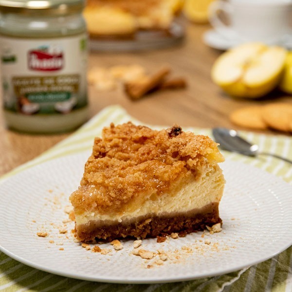 Tarta de queso y manzana