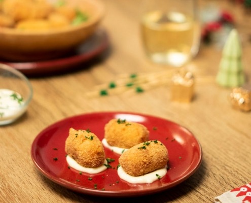 Croquetas de merluza y gambas