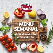 Menú semanal del 28 de noviembre al 2 de diciembre