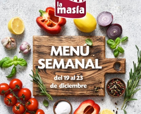 Menú semanal del 19 al 23 de diciembre