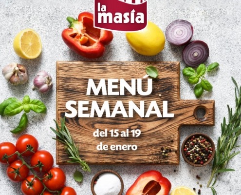 Menú semanal del 15 al 19 de enero