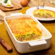 Pastel de calabacín gratinado