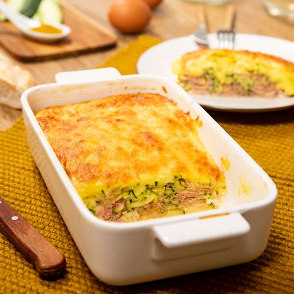 Pastel de calabacín gratinado