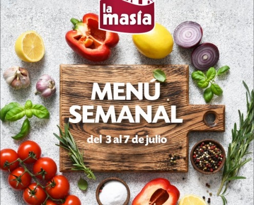 Menú semanal del 3 al 7 de julio