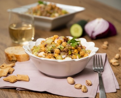 Ensalada de garbanzos y feta