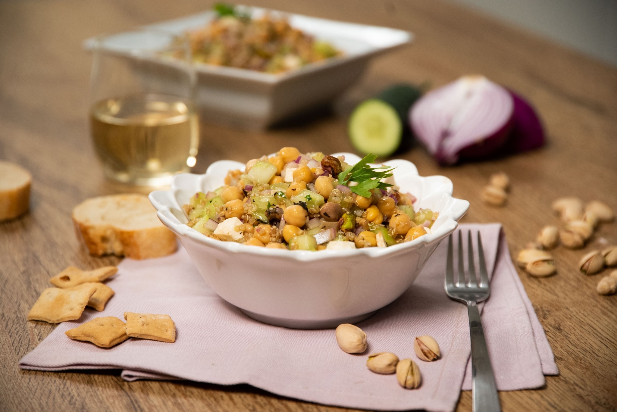 Ensalada de garbanzos y feta