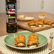 Canelones crujientes de berenjena