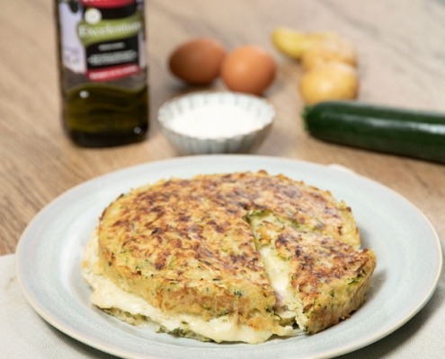 Tortilla de calabacín rellena