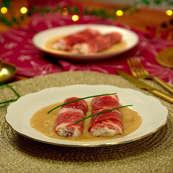 Canelones de jamón ibérico