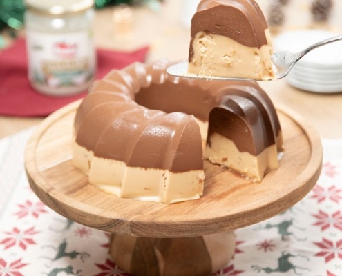 Corona de turrón de chocolate